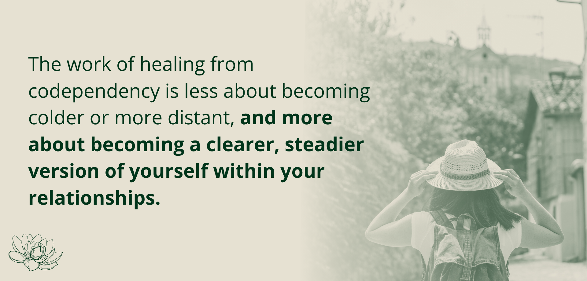 The work of healing from codependency is less about becoming colder or more distant, and more about becoming a clearer, steadier version of yourself within your relationships.